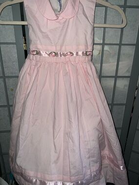 Jane Copeland  Pink Rosette Layered  Girls' Vintage Party Fancy Dress 5 GUC